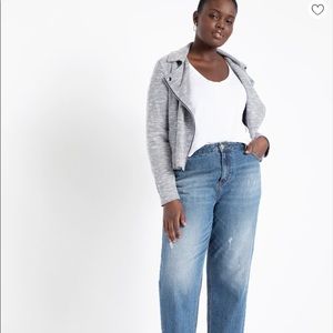 Soft Knit Moto Jacket NAVY